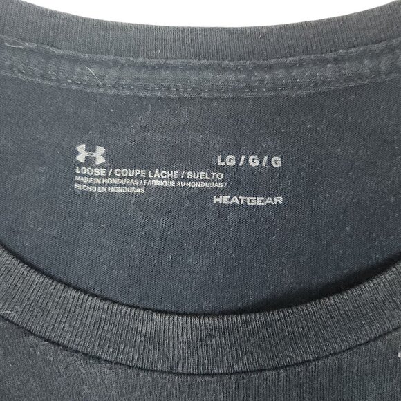 Under Armour Mens HeatGear Loose Fit T-Shirt "By Sea" Navy Blue Size L - Picture 3 of 9